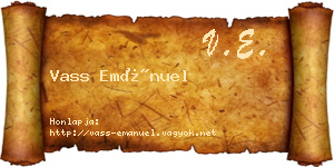 Vass Emánuel névjegykártya
