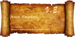 Vass Emánuel névjegykártya