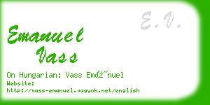 emanuel vass business card